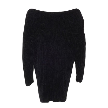 Vintage Black Tricot Knit Sweater
