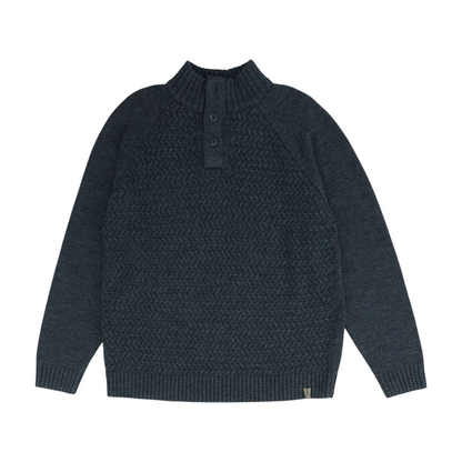 Charcoal Solid 1/4 Zip Sweater