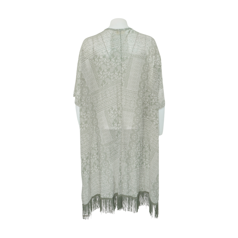 Green Graphic Cardigan