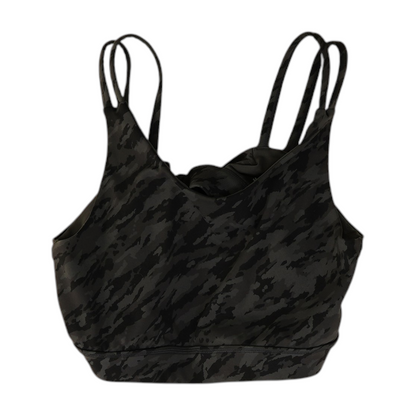 Charcoal Print Sports Bra