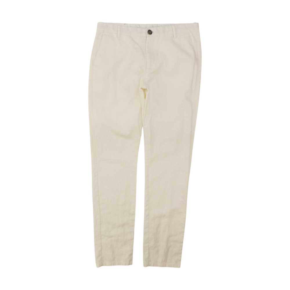 White Slim Pants
