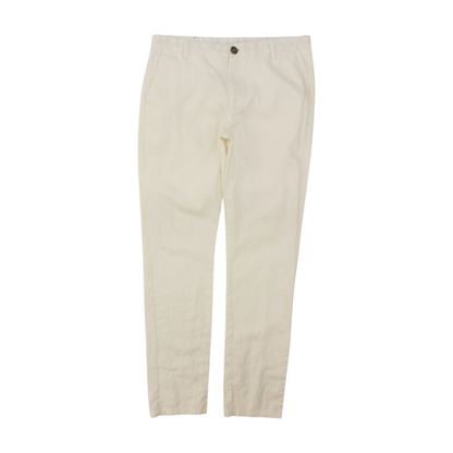 White Slim Pants