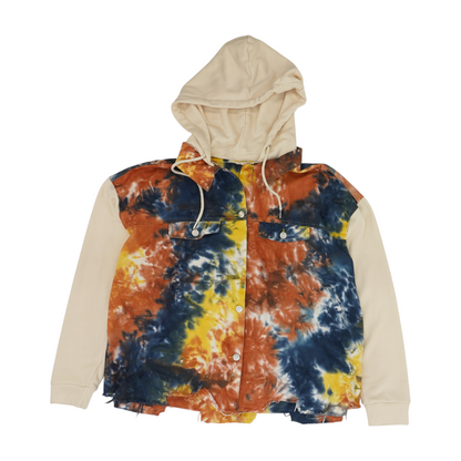 Multi Tie-Dye Denim Jacket