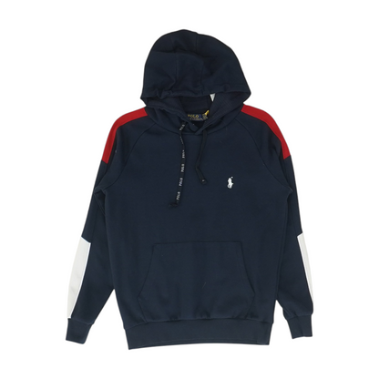 Navy Color Block Hoodie Pullover