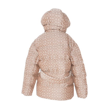 Tan Print Puffer Jacket