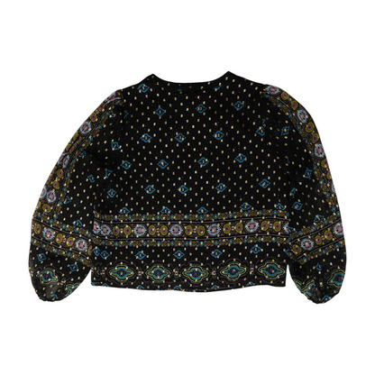 Black Print Blouse