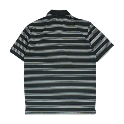 Black Striped Short Sleeve Polo