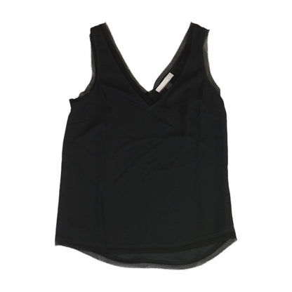 Black Solid Sleeveless Blouse