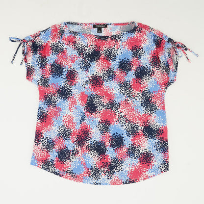 Multi Graphic Short Sleeve Blouse