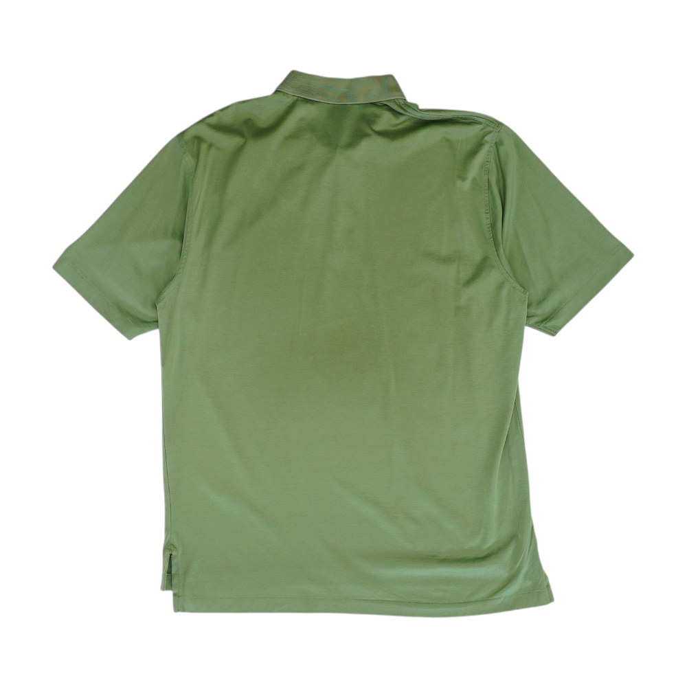 Green Solid Short Sleeve Polo