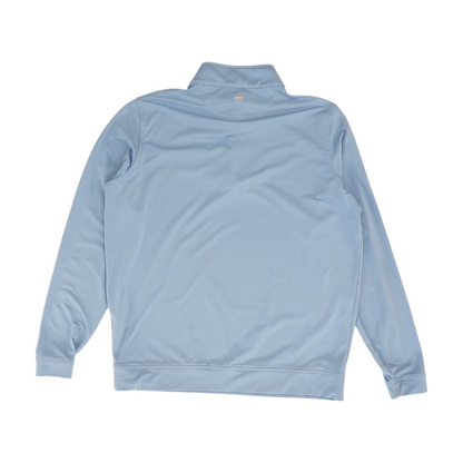 Blue Solid 1/4 Zip Pullover