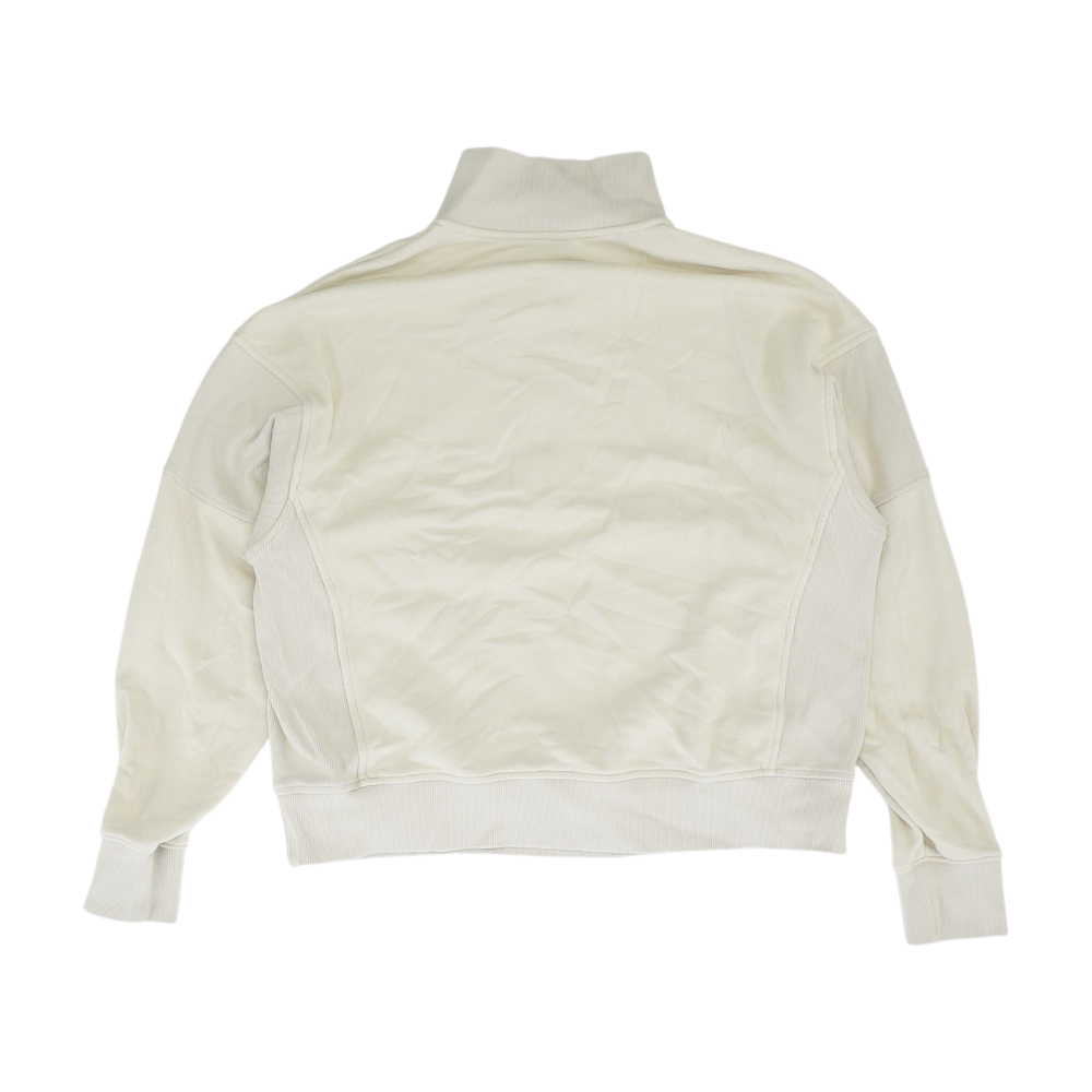 Beige Solid 1/4 Zip Pullover