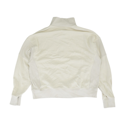 Beige Solid 1/4 Zip Pullover