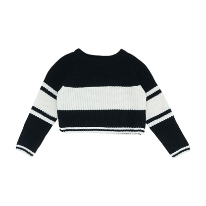 Black Striped Pullover Sweater