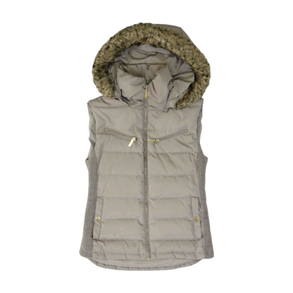 Beige Solid Vest
