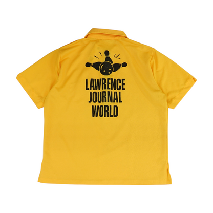Vintage Yellow Solid Short Sleeve Polo