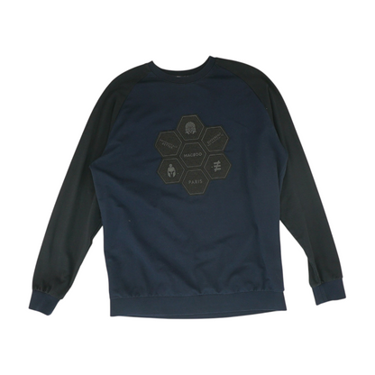 Navy Color Block Sweatshirt Pullover