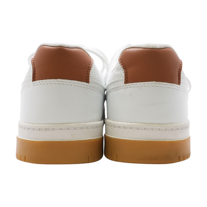 White Low-Top Athletic Shoes