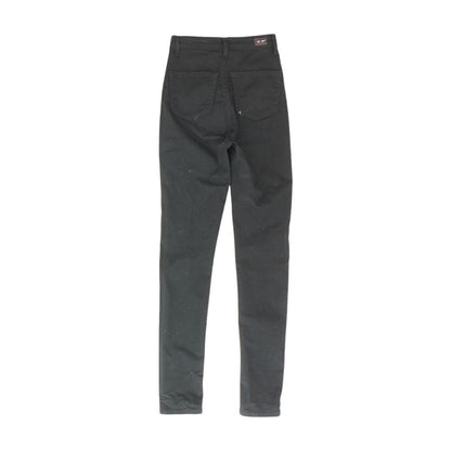 Black Solid Skinny Leg Jeans