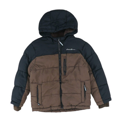 Brown Color Block Jacket
