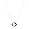 1 3/4 ctw 14K White Gold Sapphire Station Necklace – Image 1