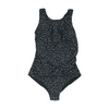 Black Plus Size Polka Dot One-Piece