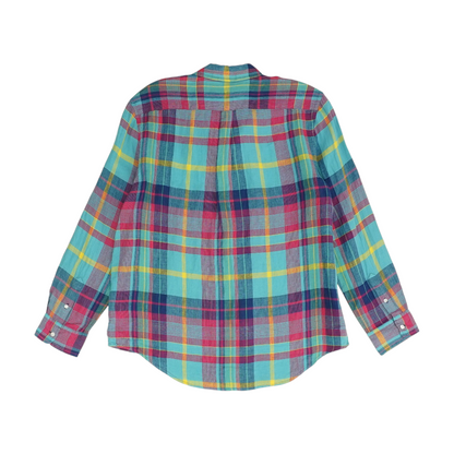Multi Plaid Long Sleeve Button Down
