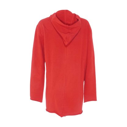 Red Solid Cardigan Sweater