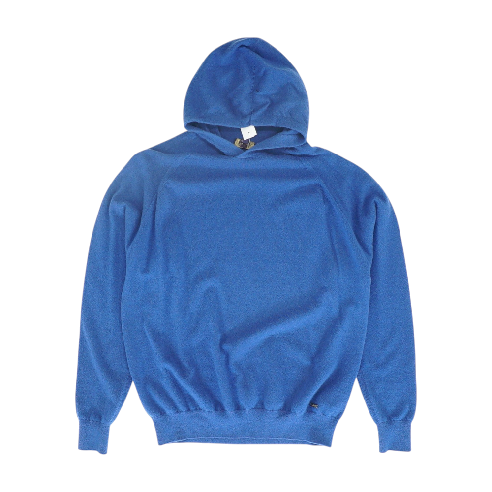 Blue Solid Pullover Sweater