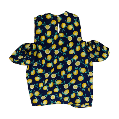 Navy Graphic Blouse