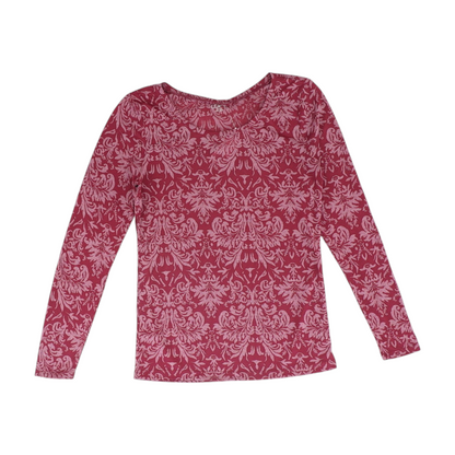 Red Print Blouse