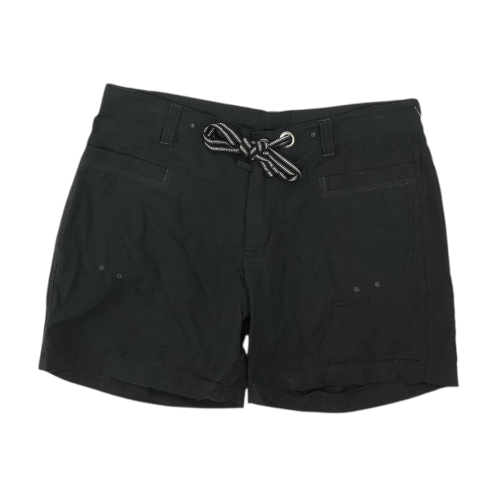Black Solid Casual Shorts