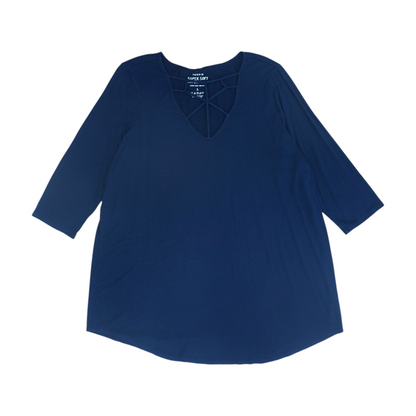 Navy Plus Blouse