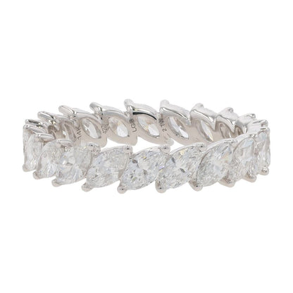 2 Ct 14K White Gold Lab Grown Diamond Diagonal Set Marquise Eternity Band