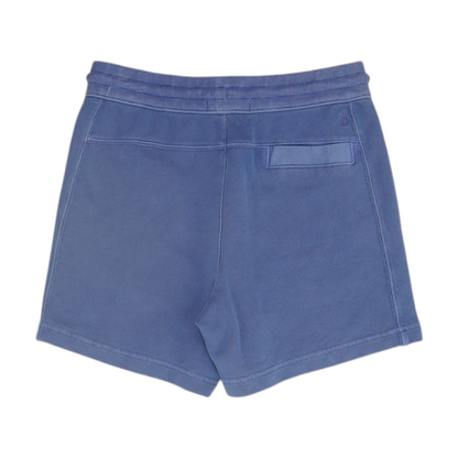 Blue Solid Knit Shorts