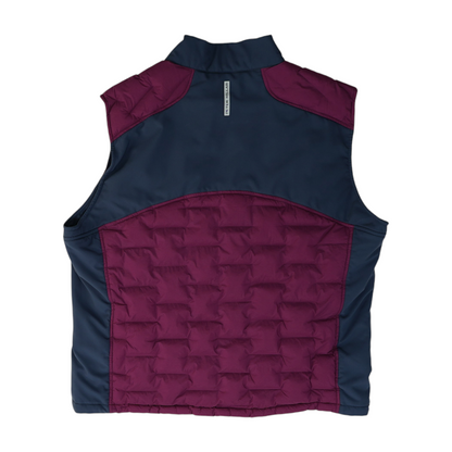 Burgundy Color Block Active Vest