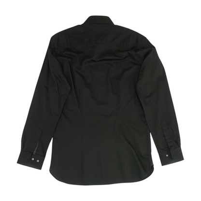Black Solid Long Sleeve Button Down