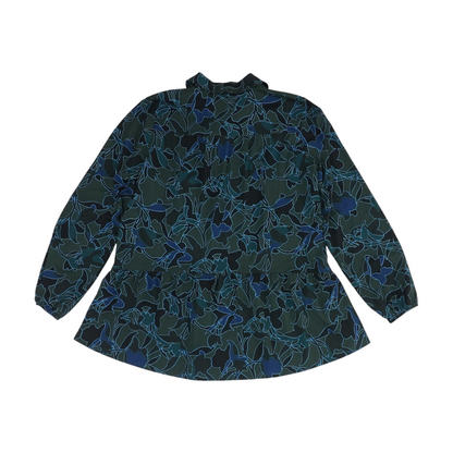 Green Abstract Button Down