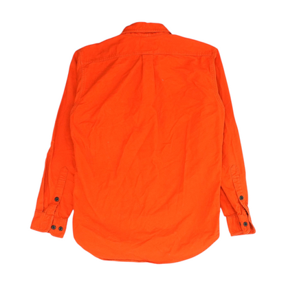 Orange Solid Flannel Button Down