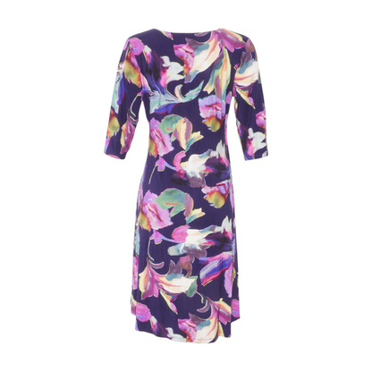 Navy Petite Floral Midi Dress