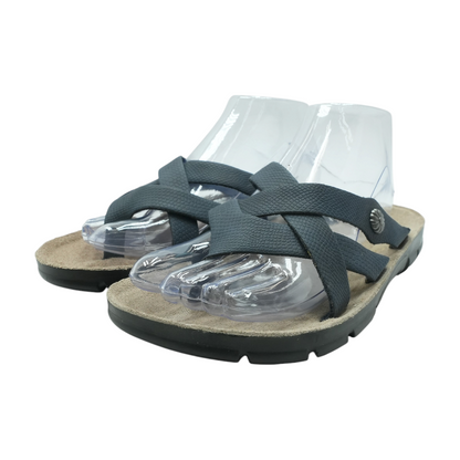Navy Flat Sandals