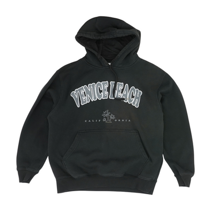 Black Solid Hoodie Pullover