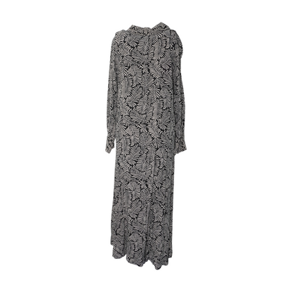 Black Floral Midi Dress