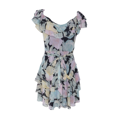 Black Floral Mini Dress