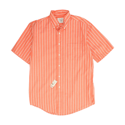 Red Striped Short Sleeve Button Down