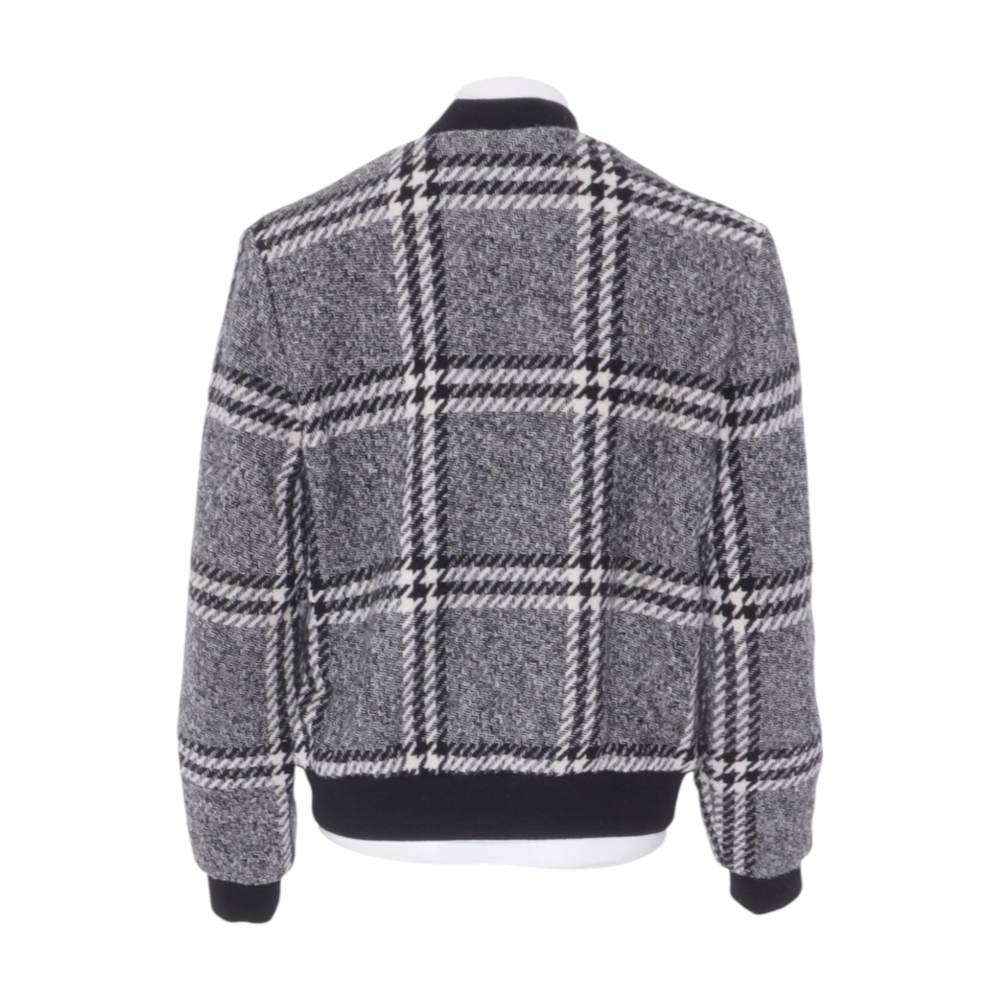 Black Plaid Cardigan Sweater