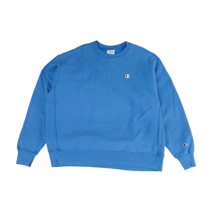 Blue Solid Sweatshirt Pullover