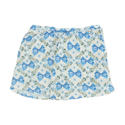 Blue Graphic Skort