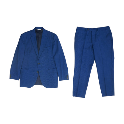 Blue Solid Suit