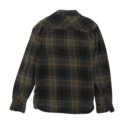 Black Plaid Flannel Button Down